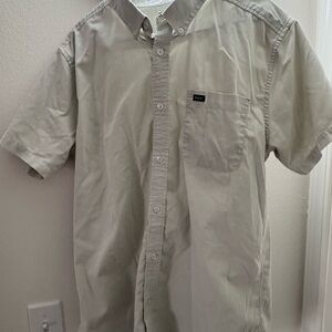 RVCA Light Tan Casual Button Down Shirt